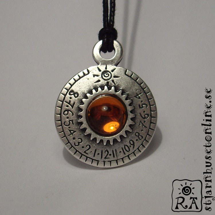 Saturn sundial pendant necklace