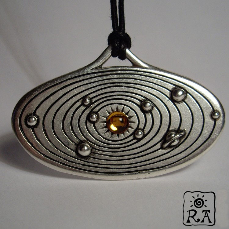 Solar System pendant necklace or keyring