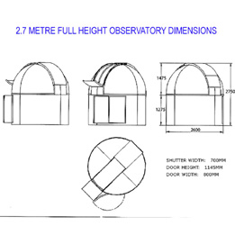 2.7m full height observatory dome